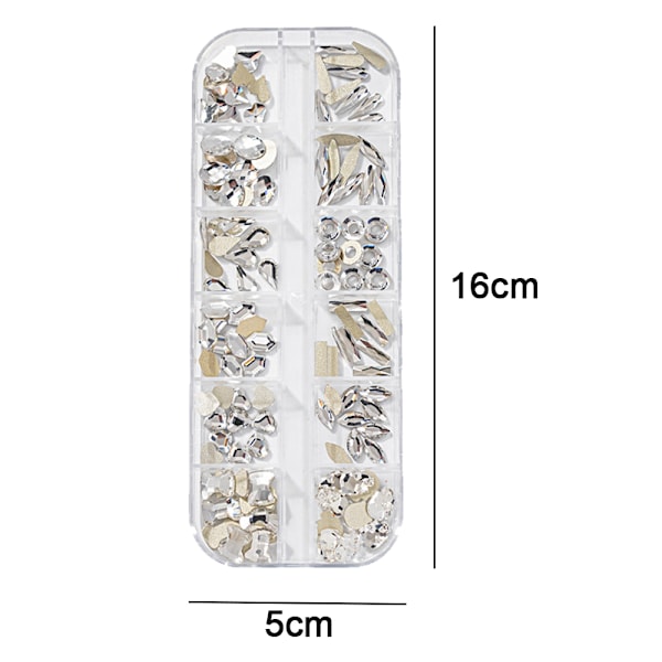 Kristall nagelkonst strass, för kvinnor flickor nageldesign DIY hantverk kläder skor smycken