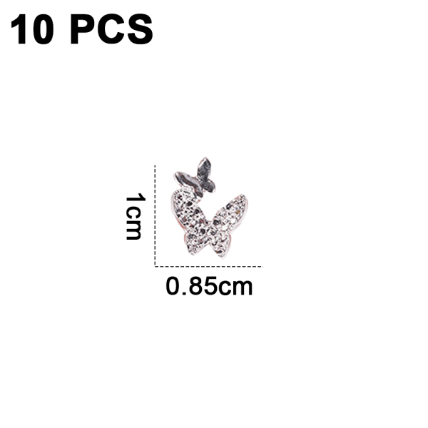 10 st 3D Crystal Rhinestone Gems Nail Art， Dekoration för kvinnor, flickor, damer style 3