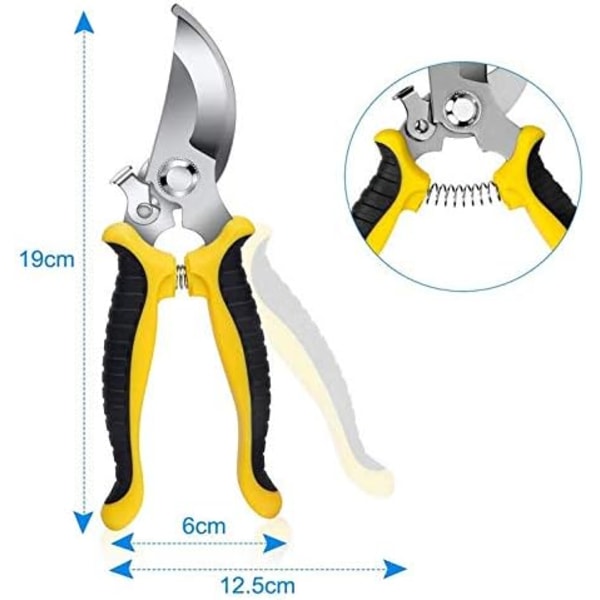 Multifunktionell Sax, Trädgårdssax i Rostfritt Stål med Ergonomisk Design, Säkerhetslås och Förvaringsväska, för Daglig Trädgårdsarbete, Användarvänlig och Hög