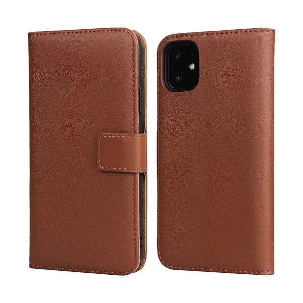 iPhone 12/12 Pro Ægte Læder Cover - Brun
