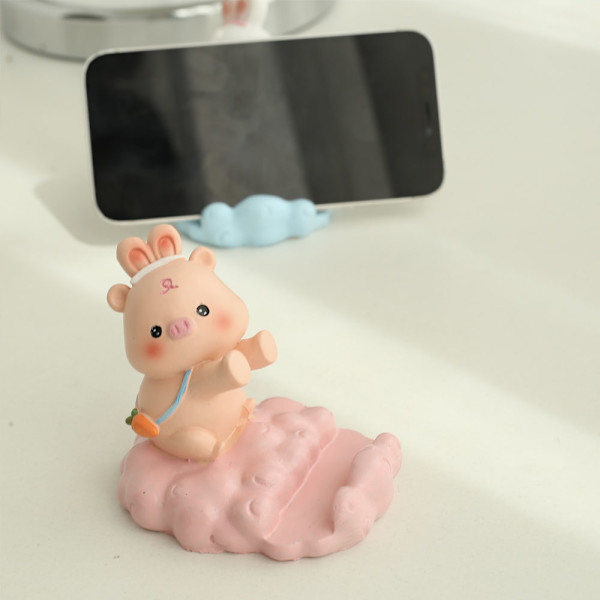 Ainutlaatuinen söpö puhelimen telineen autonpidike Hieno hauska 3D-piirretty eläin
