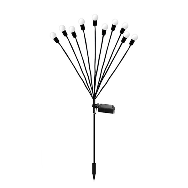 Solcellsdrivna Utomhuslampor, 2 Pack 10 LED Solcellslysrör för