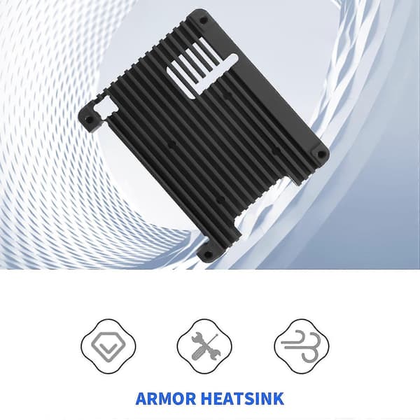 For Raspberry Pi 4b 11mm Innebygd Kjøleribbe/radiator P165-b For Raspberry Pi 4 Modell B & Pi 4 Expans