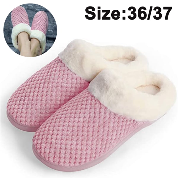 Mjuka minnesskum tofflor för kvinnor Komfort Varma Slip on Hou