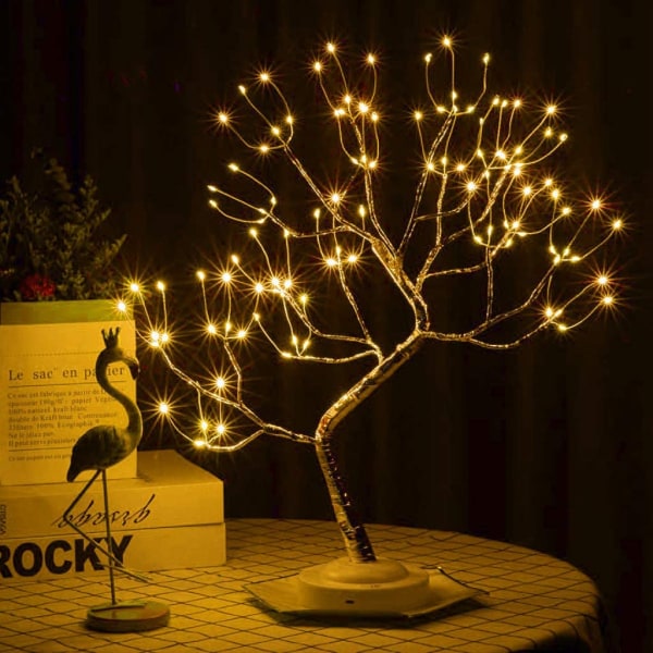 Bordslampa Bonsai Tree Light Artificiellt träd LED-ljus, 8 lägen