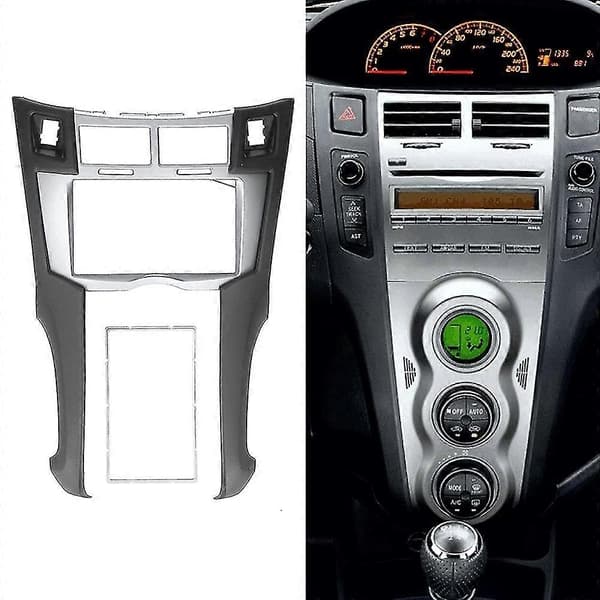 2 Din Bil Stereo Ram Trim Kit Instrumentbräda För Yaris Vitz Platz 2005-2011 DVD-spelare Installation