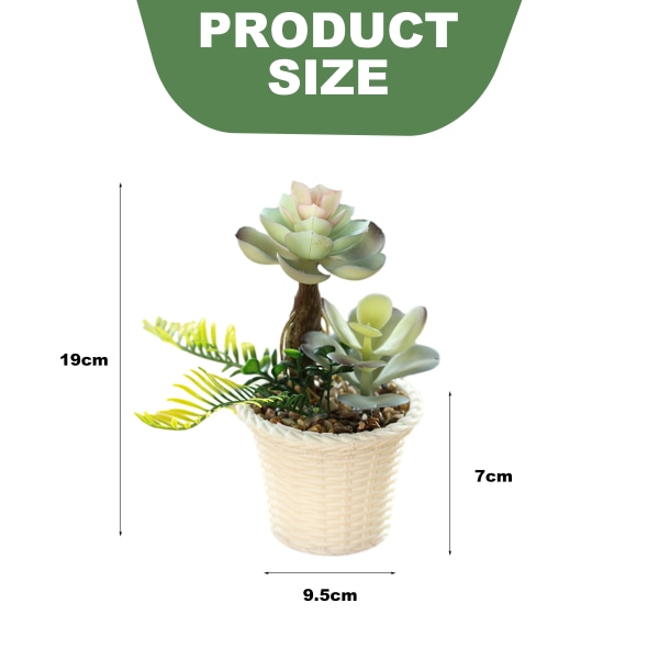 2 st konstgjorda suckulenter kombination bonsai kreativ mode