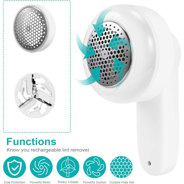 Tyg Rakapparat, Lint Remover, Elektrisk Tröja Rakapparat, Bästa Fuzz Pill Bobble Remover för Tyger, Sängkläder, Kläder och Möbler