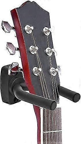 Gitarrväggfäste 3-pack för akustisk gitarr, ukulele, bas, mandolin och banjo, lätt att installera, svart, inklusive 8 plektrum