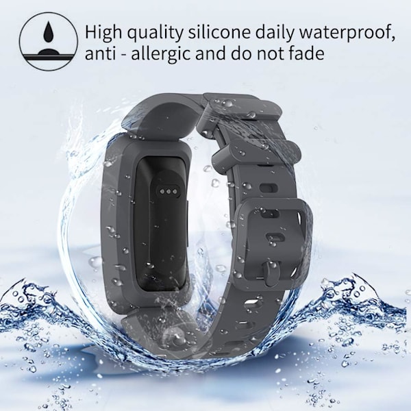 Kompatibel med Fitbit Ace 2-bånd for barn 6+, myk silikon