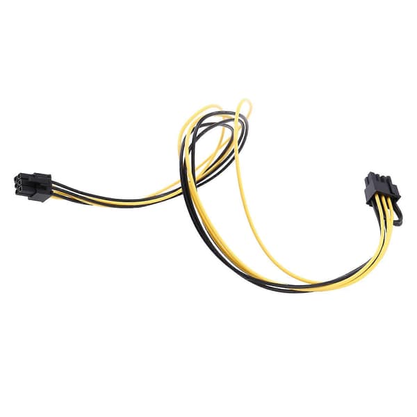 12 stk. 6-pin PCI-e til 8-pin (6+2) PCI-e (hann til hann) GPU-strømkabel 50 cm for bildekort mining S