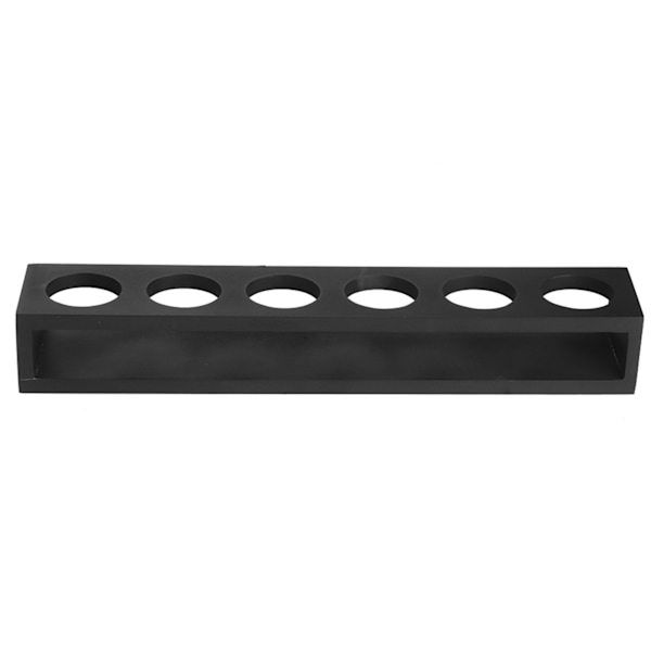 Svart trevinstativ for vinglass, koppholdere, stativ for hjemmebar, restaurant, bryllup, svart rett 6 hull