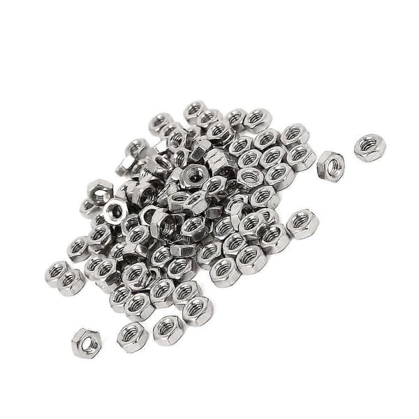 Metrisk sekskantmutter 304 Rustfritt Stål Festemutter Din 934 100 stk For Bolt