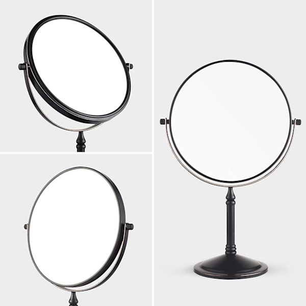 Fristående bordsmakeup spegel 8 tum dubbelsidig 1x 3 X M