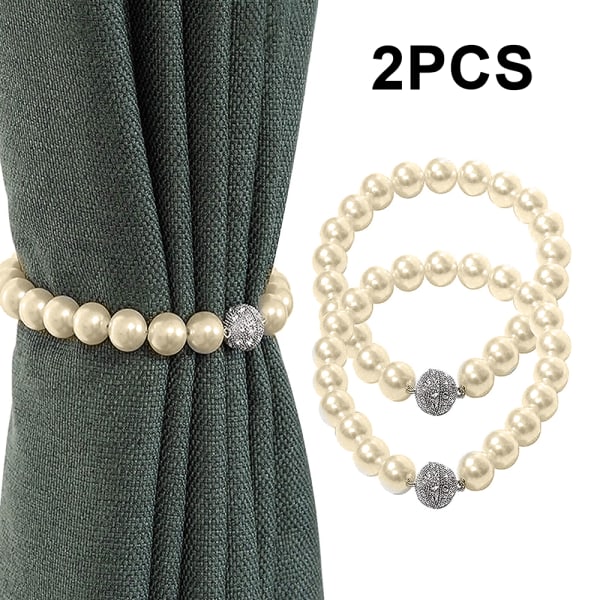 2 st Pearl Magnetic Curtain Tie Backs Modern Fashion Curtain Cl