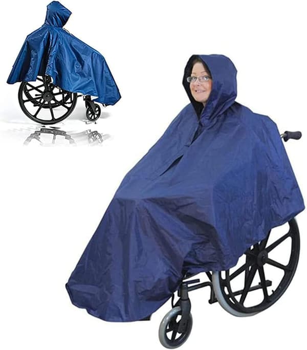 Avancerad universell vattentät poncho med rullstolsluva