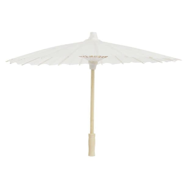 40 cm diameter paraply DIY vitt pappersparasoll Barnföreställningsparaply (slumpmässig stil paraplyhandtag)