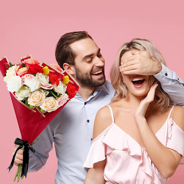 20 ark gullkant blomsterinnpakningspapir, DIY gaveinnpakning, Wa