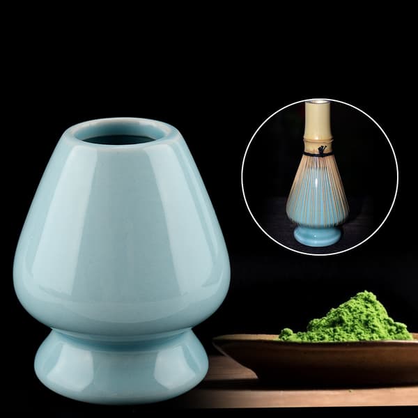 1 st Matcha vispstativ i keramik för bambu Matcha Chasen för tesettillbehör