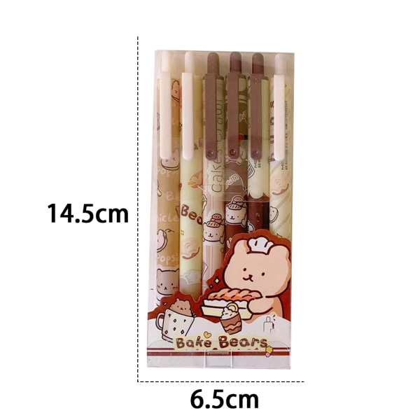 Søde Kuglepenne Sort Blæk, 0,5 mm Gelpenne Nice Kawaii Kontor Skole