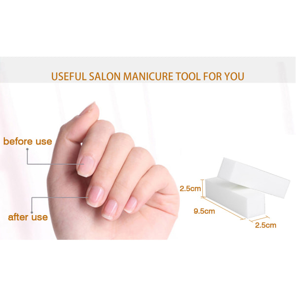10 st vita buffer slipblock, polerblock buffer ny generation nagelfil block nagelkonst manikyrverktyg