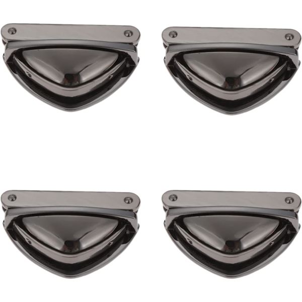 4-pack metallväsklås för läderväskor, DIY-hantverk, plånböcker, H