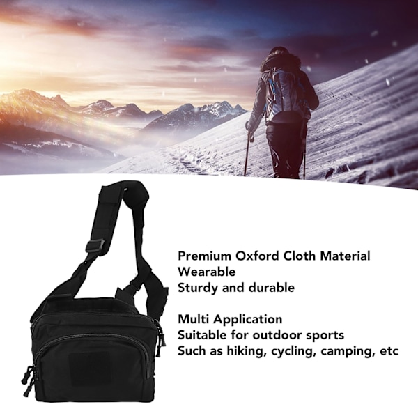 Militær Skulderbag Stor Kapasitet Bærbar Oxford Klut Menn Sports Sling Bag for Vandring Sykling Camping