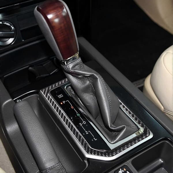 För Land Cruiser Prado 2010-2018 Kolfiber Centerkonsol Växelspakspanel Trim Bil Växellåda Trim