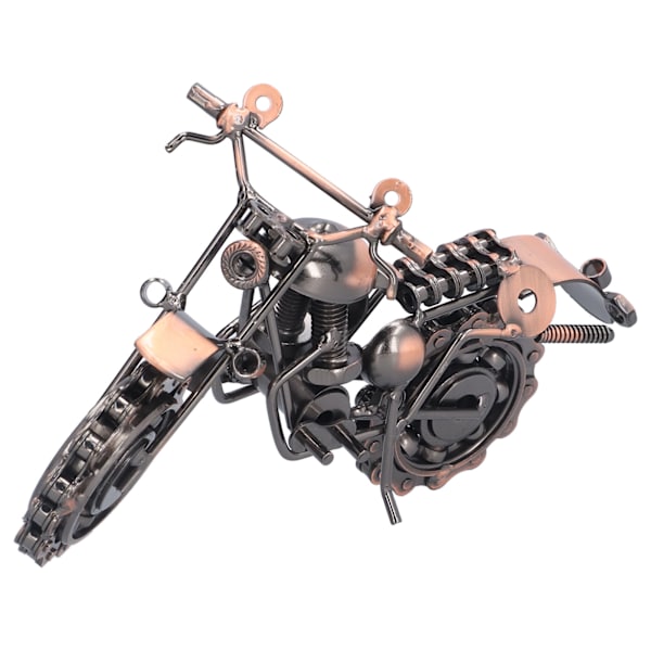 Motorsykkel Ornament Bronse Retro Stil Jern Kunstverk Liten Størrelse Dekk Modeller for Hjem Klubb