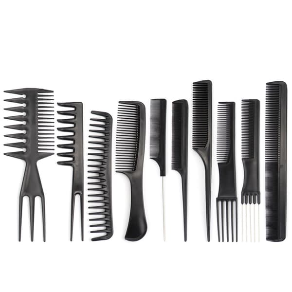 Styling Comb Sett - 10 Profesjonelle Hårkammer Karbonfiber Salong H