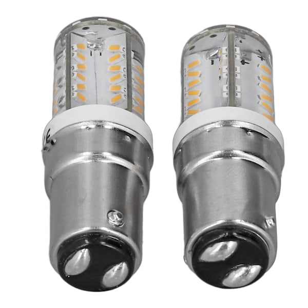 2 stk BA15D LED-pære Super Lys LED-erstatningspære Varmt Lys 270Lm 12V 3W 57LED