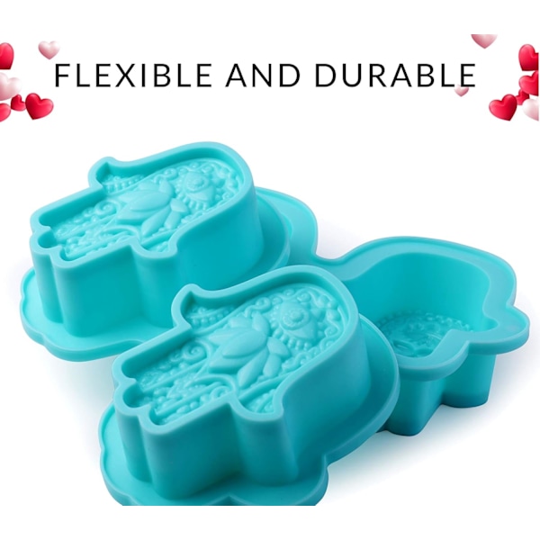 Nyckelring Silikonformar För DIY Dekorerade Hantverk, Flexibel Återanvändbar Silikonform, Idealisk För Kreativa Hamsa Lotus Resin Nyckelringsprojekt