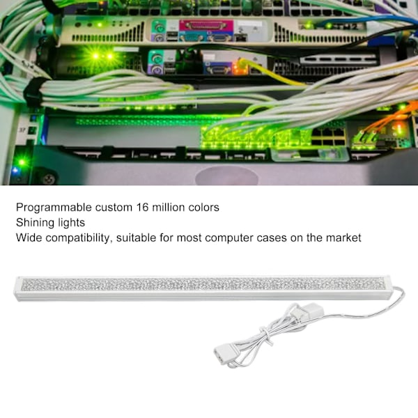 RGB PC Kabinet Lysstribe Høj Lysstyrke Aura Sync 17 stk. Perler Glimtende LED Computer Kabinet Lysbjælke til de fleste computere