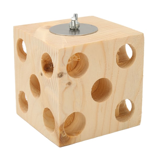 Fågelblock tuggleksak i trä för sökning och strimling, papegojblock, sittpinne, leksak för kärleksfåglar, nymfkakaduor, undulater, 8 cm/3,1 tum