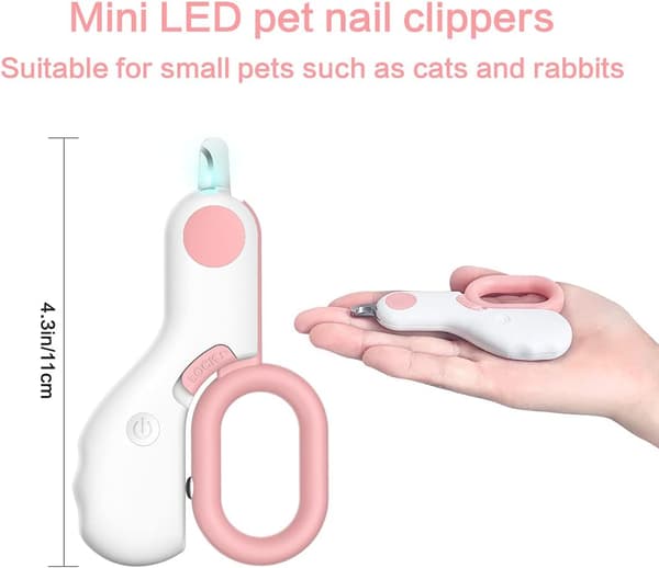 Klotång för husdjur, med LED-lampor, undvik överdriven klippning, Sui
