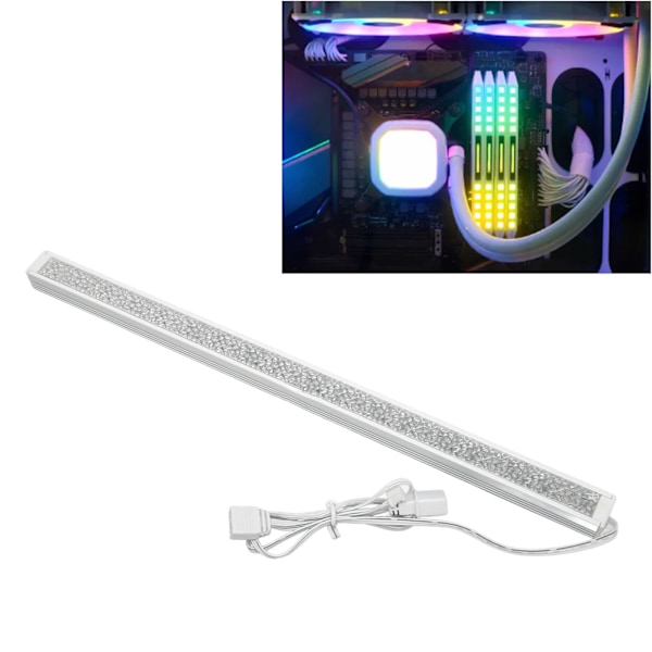 RGB PC Kabinet Lysstribe Høj Lysstyrke Aura Sync 17 stk. Perler Glimtende LED Computer Kabinet Lysbjælke til de fleste computere