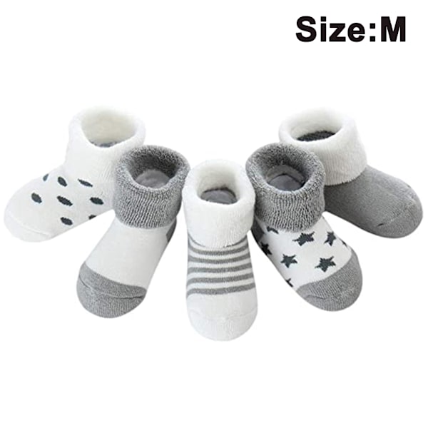 5 par nya varma babyfrottésockor, babystrumpor, tecknade baby