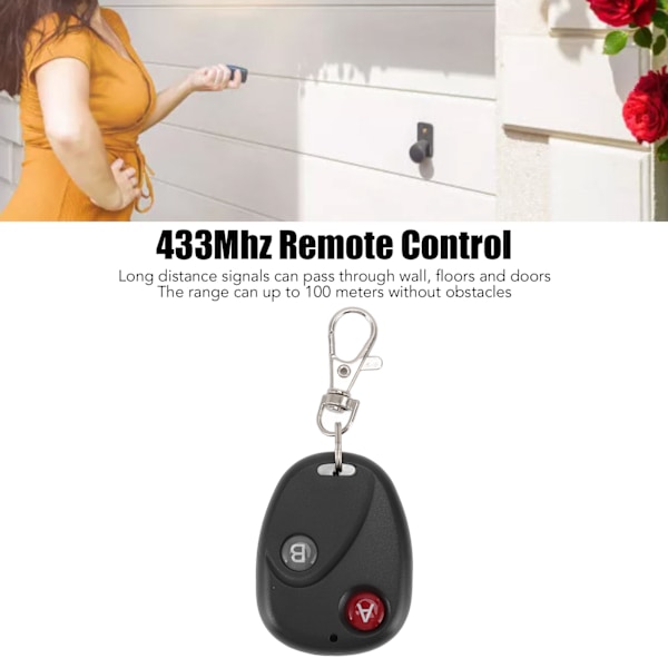 Trådlös fjärrkontroll 433Mhz Lärande kodningschip 10MA 12V ABS RF Trådlös fjärrströmbrytare för bildörr