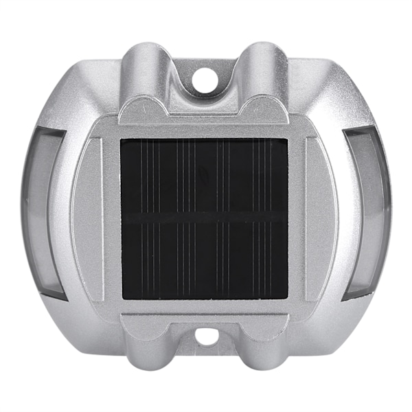 Gjutning Aluminium Solenergi 6 LED Utomhus Vattentät Uppfart Vägbelysning Väglampa (Blå)