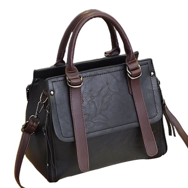 Ny mode håndtaske i kunstlæder, retro, stor kapacitet, skuldertaske, crossbody taske