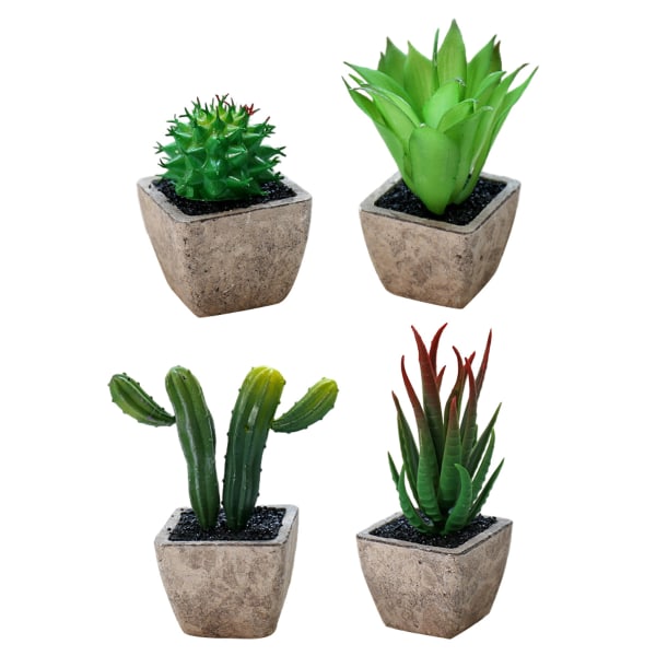 4pcs mini simulation succulents bonsai creative ornaments