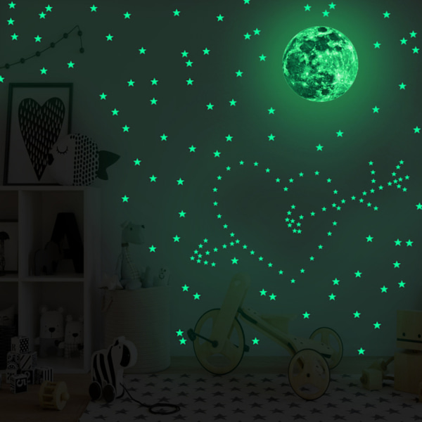 Fantasy Stjärnklar Himmeltak Dekoration, Väggdekaler Självlysande För Barnrum, Ljusstark Och Långvarig Hög Kvalitet, Enkel Installation, Varm Atmosfär