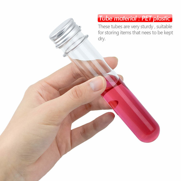 14 stk Reagensrør Plast 40ML Transparent