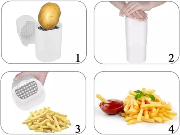 Pommes frites-kutter klassisk design, lett å bruke rustfrie stålblader rask grønnsakskutter for kjøkken