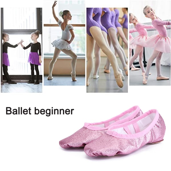 Ballet Pointe Sko Piger Kvinder Bånd Ballerina Sko med Tå