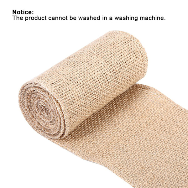 Natur Hessian Jute Burlap Band Rustik Bordslöpare Hantverk Stol Hem Bröllopsfest 10x200cm