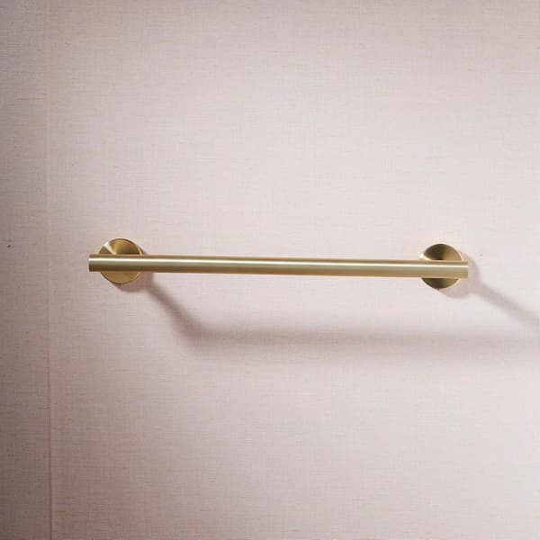 Rund Form Badeværelse Håndklædestang, Guldfinish Rustfrit Stål 40Cm Vægmontering, Moderne Design Nem Installation
