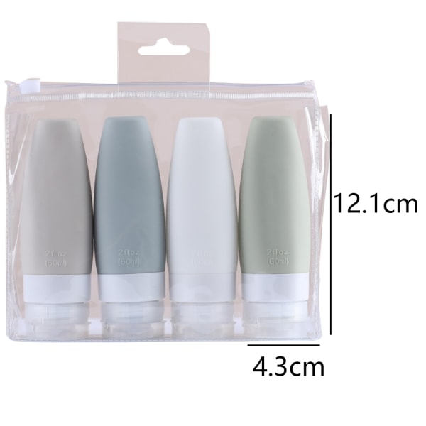 Silicone travel bottle, conical cosmetic storage bottle