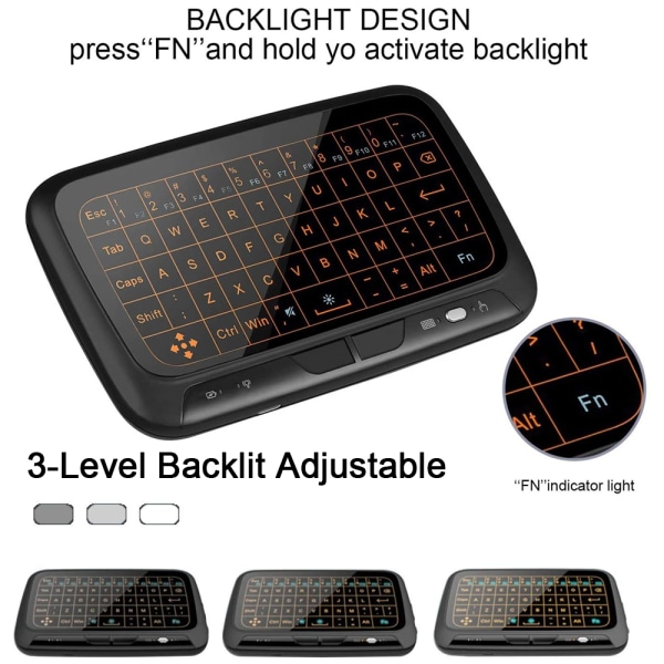 Trådløst tastatur og touchpad-mus-kombinasjon, 2.4 GHz full