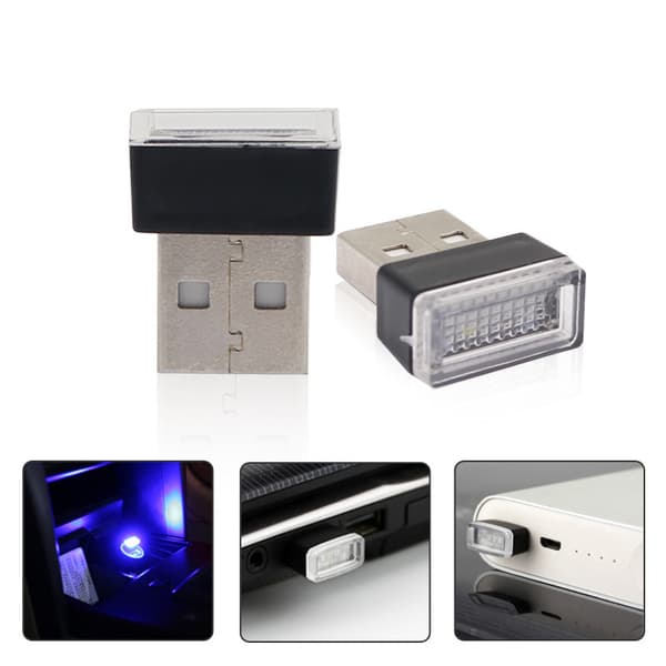 Bil USB Atmosfære Lampe, LED Dekorationslampe, Interiør Sol